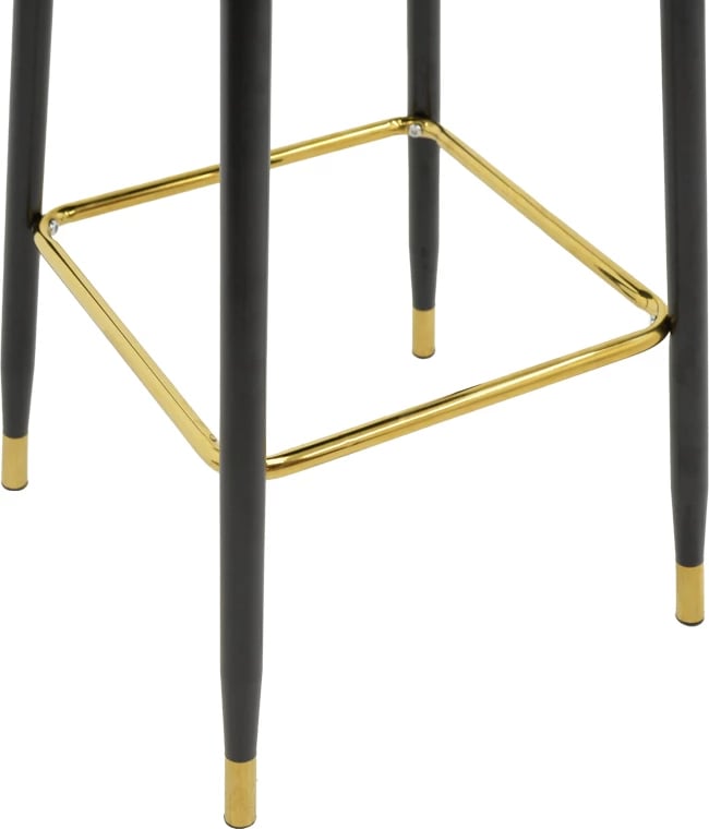 Karrige për bar Casenio, kadife, mollë e kalbur-e zezë-ari, 48x50x117cm