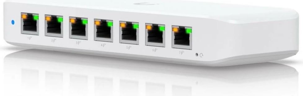 Switch Ubiquiti UniFi USW-Ultra-210W, 8 porte, POE++, 202W, bardhë