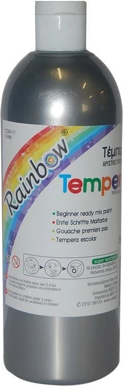 Ngjyrë tempera PHOENIX Rainbow, 500ml, Argjendtë