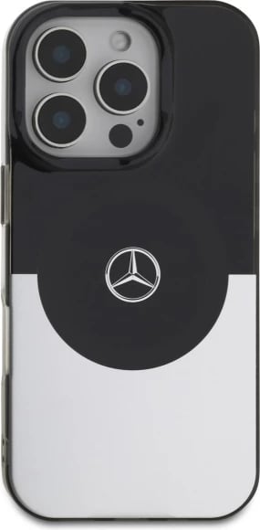 Mbështjellës Mercedes Double Layer BiColor MagSafe për iPhone 16 Pro, argjendtë
