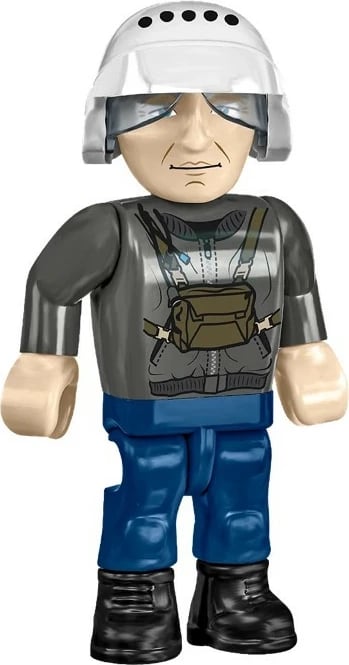 Set blloqe ndërtimi, Cobi, COBI-5909 SU-57 Felon 1:48, 928 copa, me figurë piloti dhe bazë ekspozimi, plastikë, kamuflazh blu-bardhë