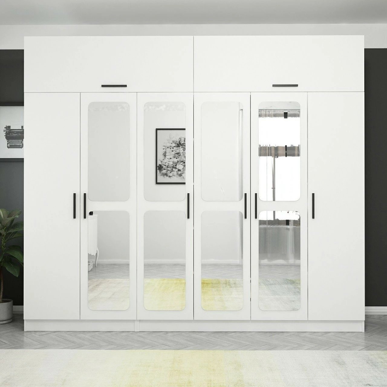 Dollap Skye Decor, i bardhë, Kale - 3943