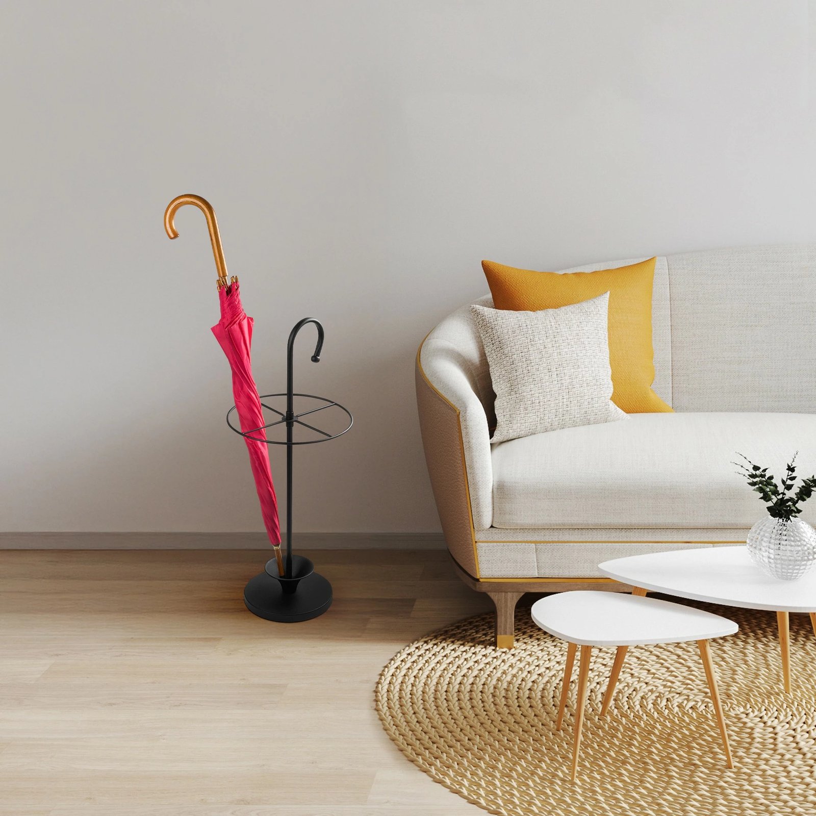 Stendë për çadra, Evila Originals, e zezë, 27x27x65cm