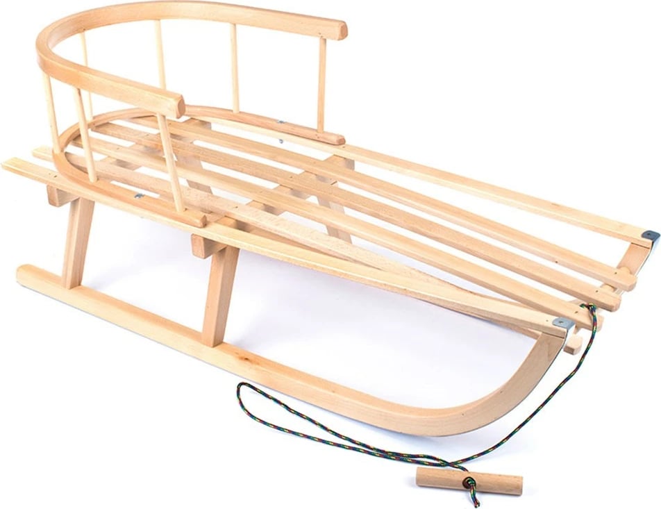 Sanie druri, BAYO, me mbështetëse dhe litar, 90 cm, ngjyrë natyrale