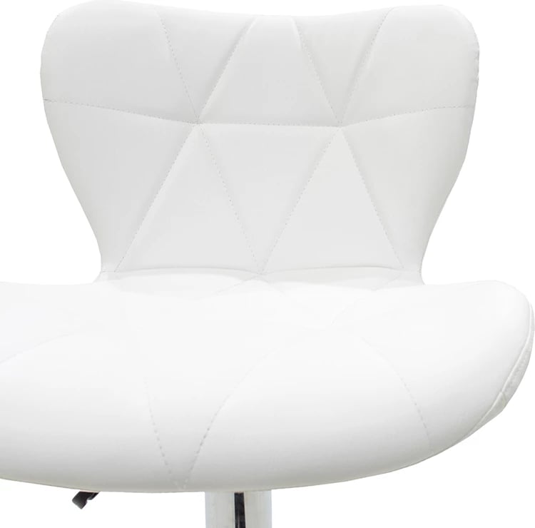 Karrige për bar Coozy pu, ngjyrë bardhë, kornizë kromi, set prej 2 copë