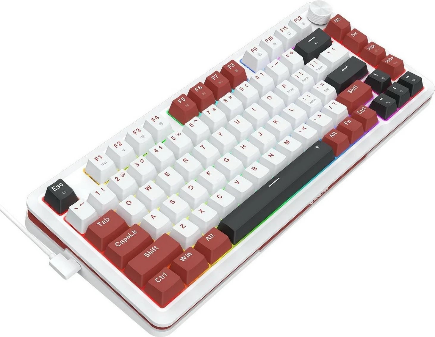 Tastierë Redragon K721WRB-RGB Stormhunter, RGB, e bardhë