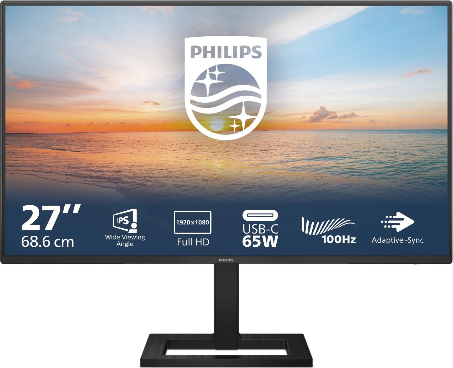 Monitor Philips 1000 series 27E1N1300AE/00, 27", Full HD, LCD, i zi