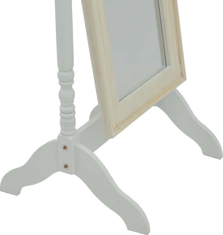 Pasqyrë Malone Inart, ngjyrë e bardhë antike, MDF, 55x50x160cm