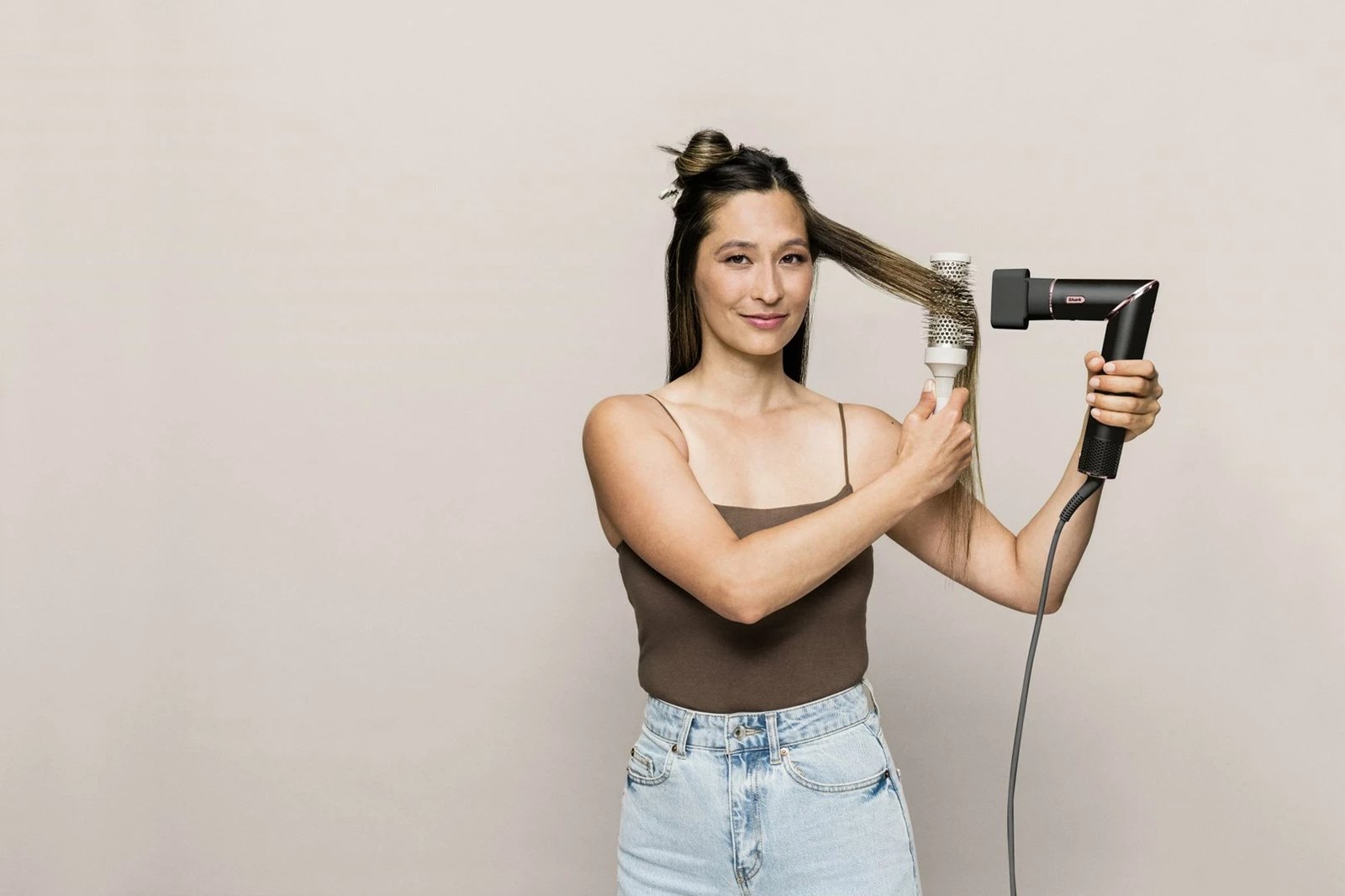 Stiluese për floke Multistyler Shark FlexStyle 5-in-1, 1400W, e zezë/ rozë