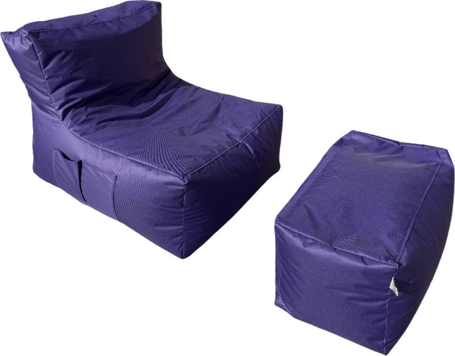 Set bean bag (2 copë), Atelier del Sofa, XXL Sedir, ngjyrë vjollcë Set bean bag (2 copë), Atelier del Sofa, XXL Sedir, ngjyrë vjollcë