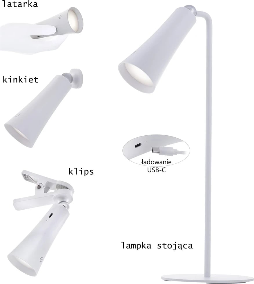 Llambë multifunksionale Activejet AJE-IDA 4IN1, e bardhë