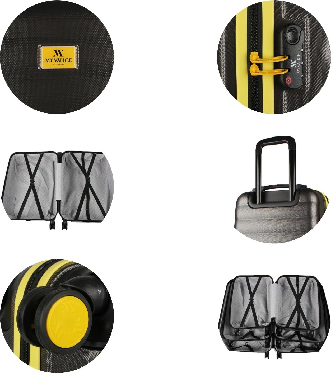 Set valixhesh (2 copë), ngjyrë antracit, Zoozie Bags, 6599