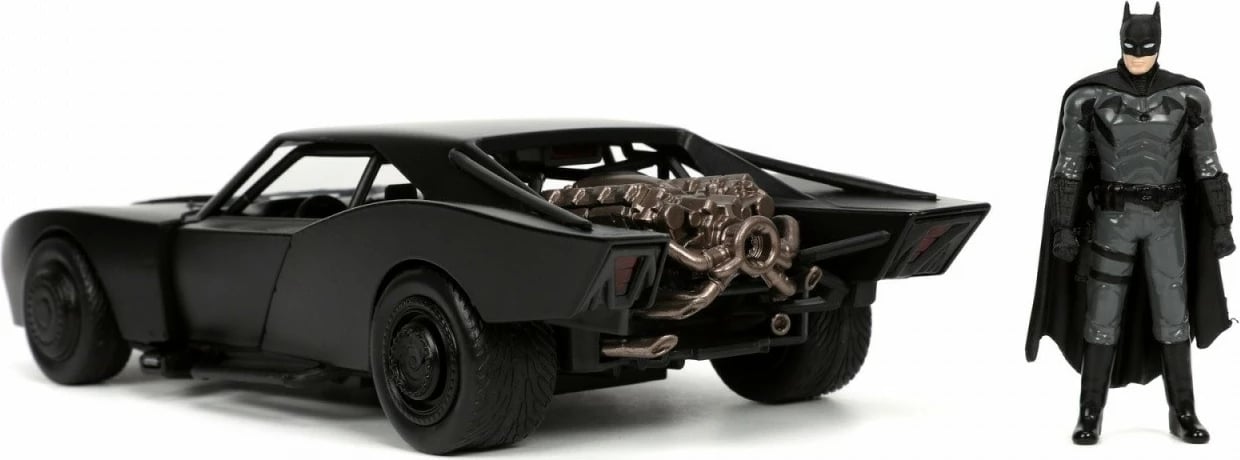 Vetura koleksionuese Jada Toys Batman Batmobile 1:24 me figurë Batman, e zezë