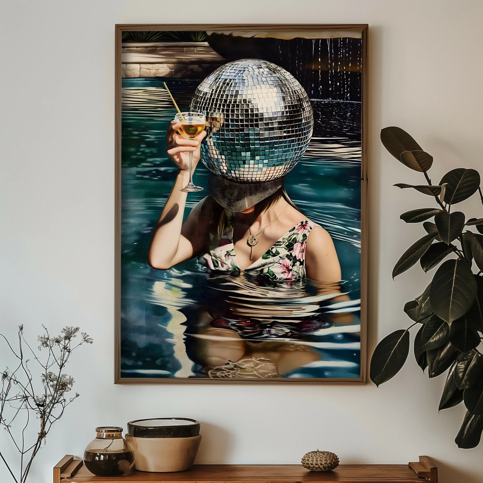 Pikturë dekorative me kornizë MDF, shumëngjyrëshe, Wallity, GE105-L