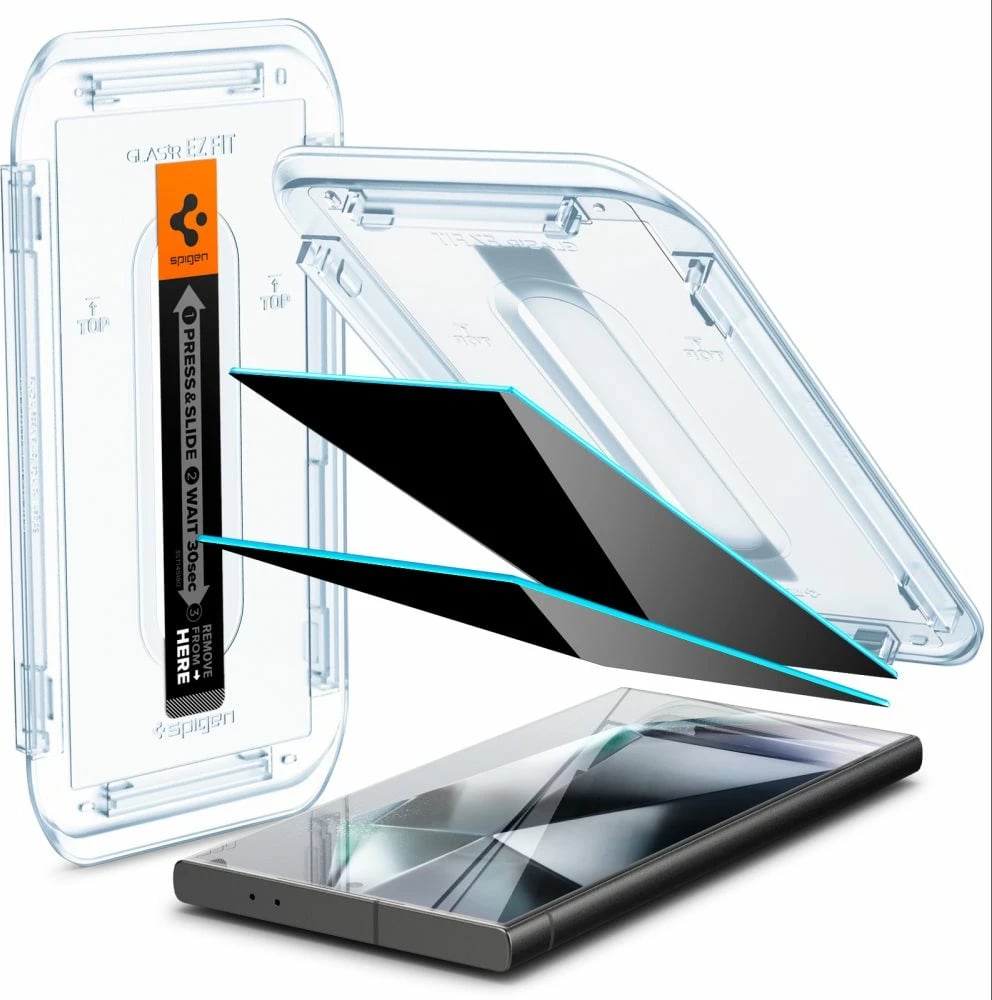 Mbrojtës ekrani Spigen Glas.tR EZ Fit Privacy për Samsung Galaxy S24 Ultra, 2 copë