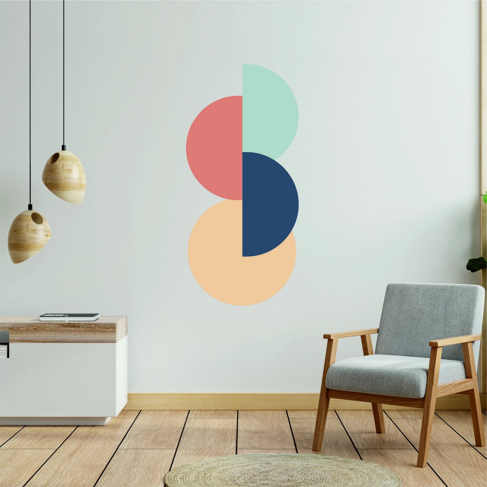 Sticker dekorativ për mur Wallity, shumëngjyrësh, MB-00101, 100x45cm