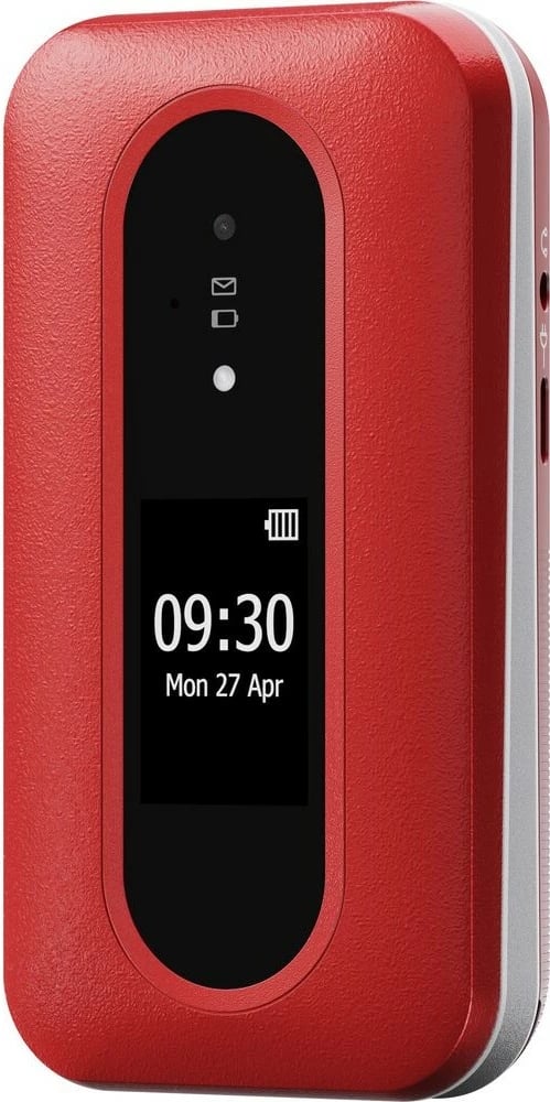 Celular Doro Leva L30, Clamshell, 2.8", 2 MP, 1150 mAh, Kuq, Bardhë