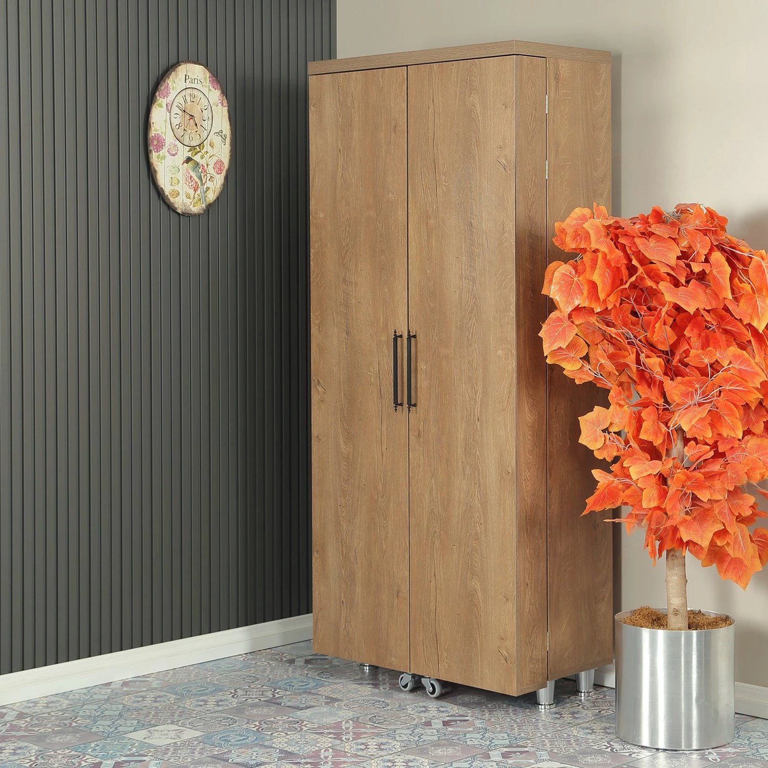 Dollap multifunksional, ngjyrë lisi i errët, Hanah Home Guzzo