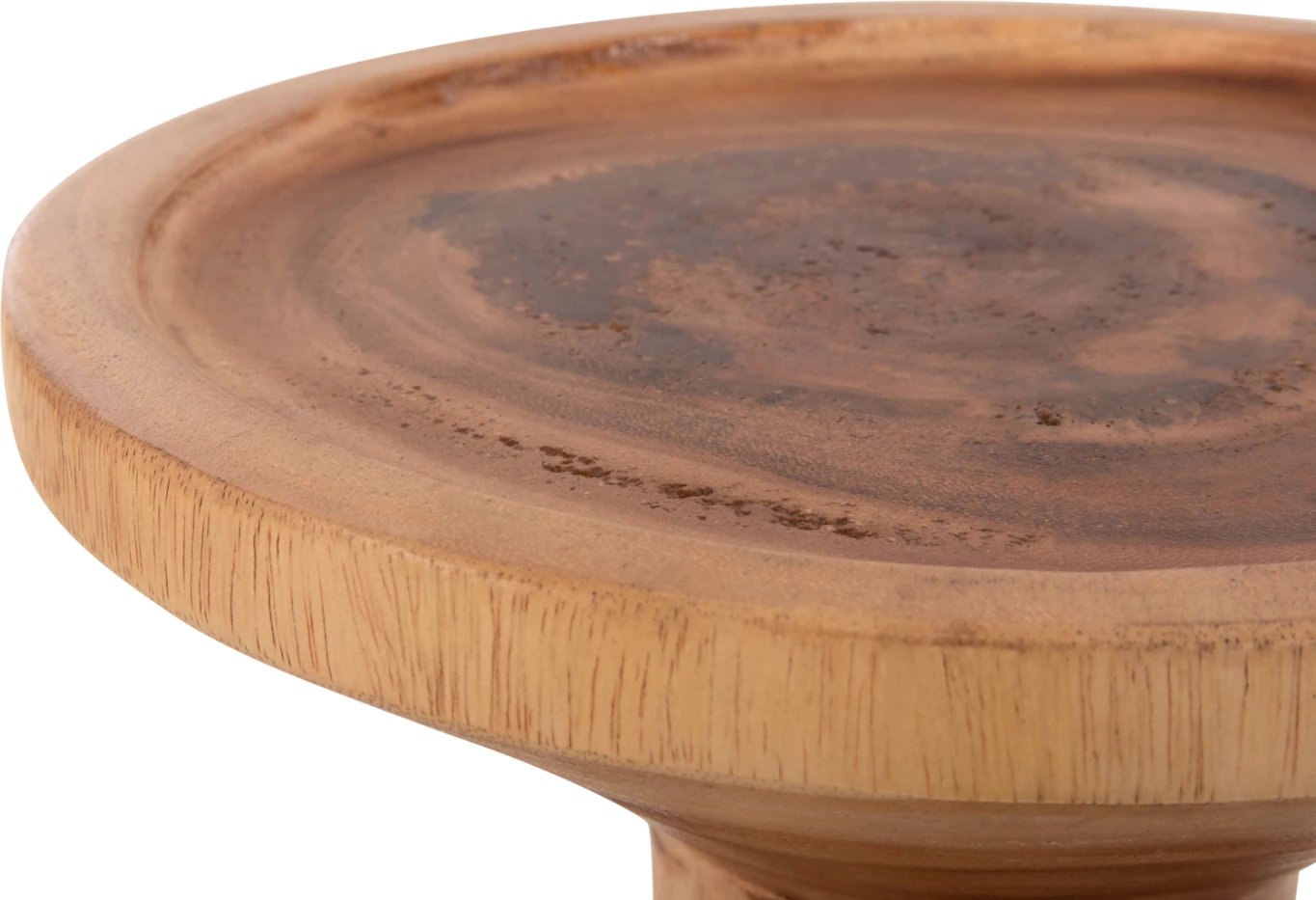 Tavolinë anësore BERMAL, dru SUAR, natyrale, Φ30x46H cm