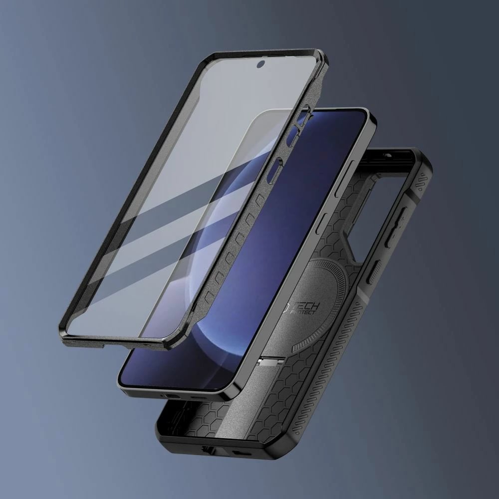 Mbështjellës Tech-Protect Kevlar MagSafe+ për Samsung Galaxy S25 Plus, i zi