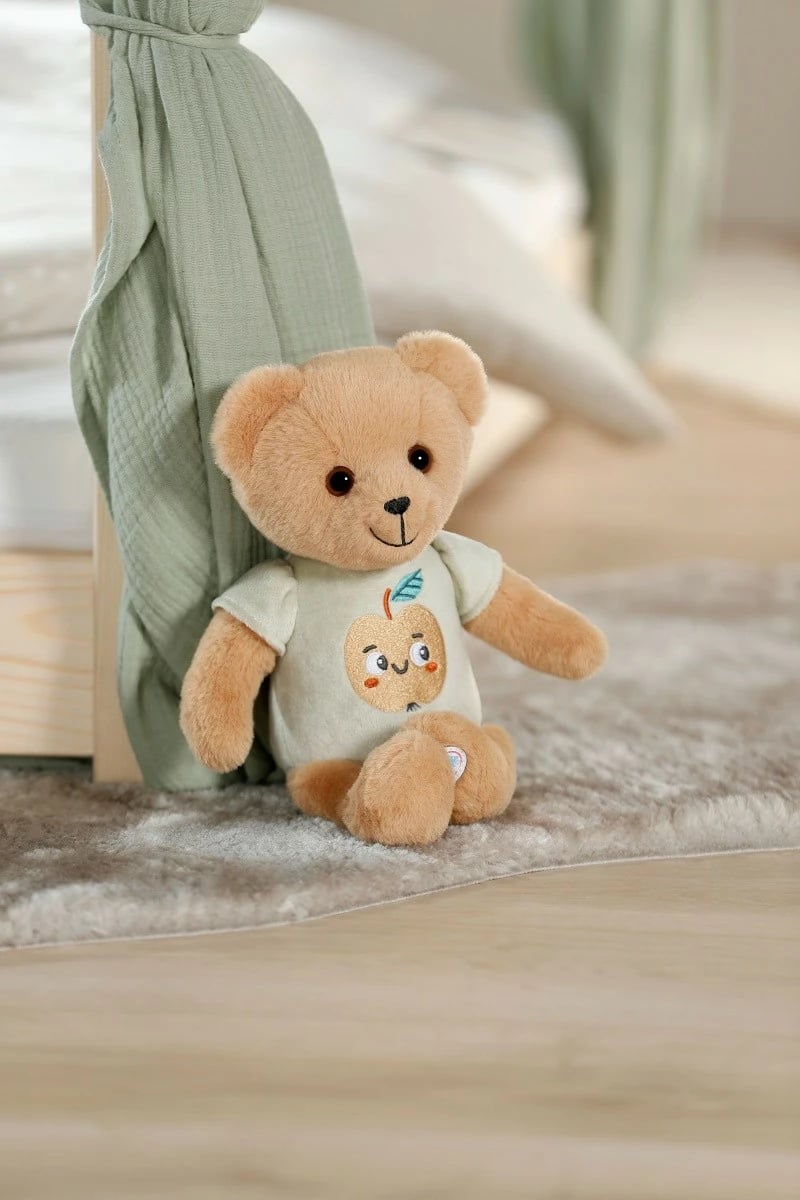 Ari pelushi, Baby Born, Teddy 839225-116725, 26 cm, i butë për foshnje 0+, i larshëm 30°C, bezhë