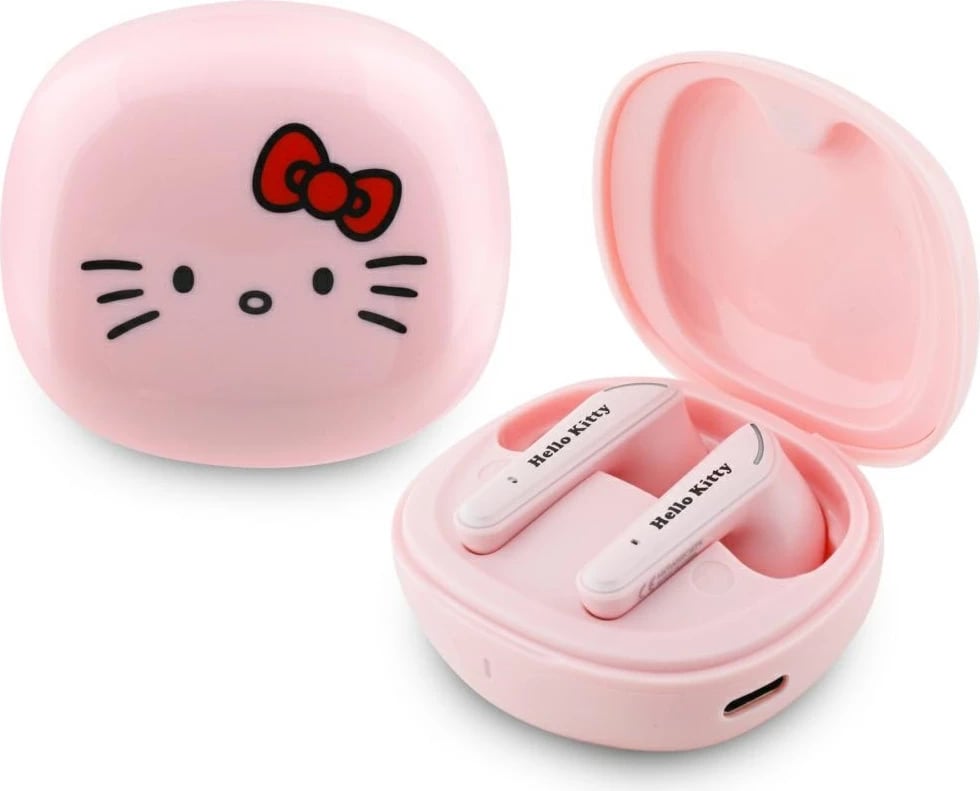 Kufje TWS Hello Kitty O Glossy Finish, Rozë