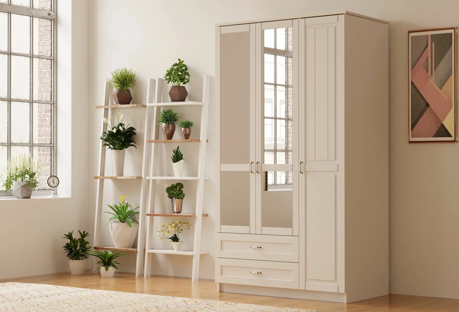 Dollap Skye Decor, ngjyrë e bardhë mat, Rb-119-01