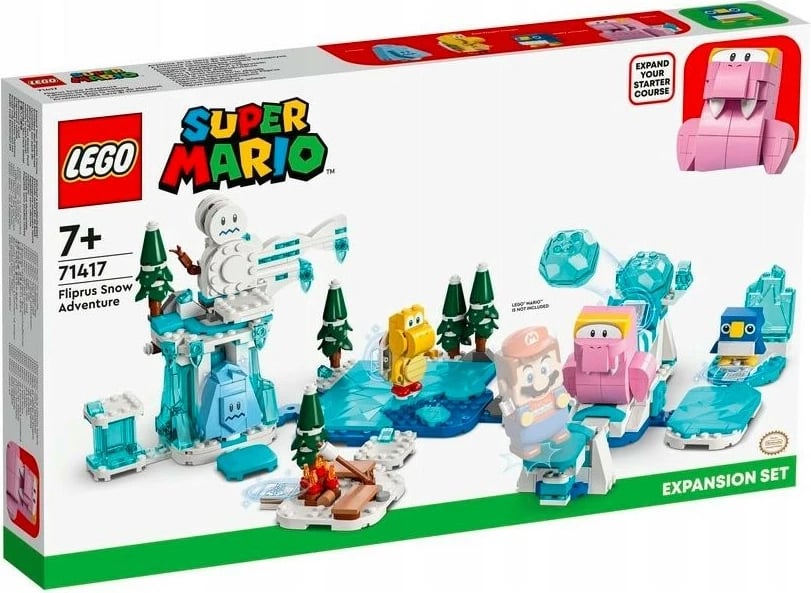 Set ndërtimi LEGO Super Mario Snowy Adventure Fliprus 71417, 567 pjesë
