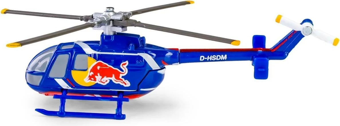 Model helikopter Daffi MBB BO 105 The Flying Bulls, 1:90, Metal/Plastikë, Blu