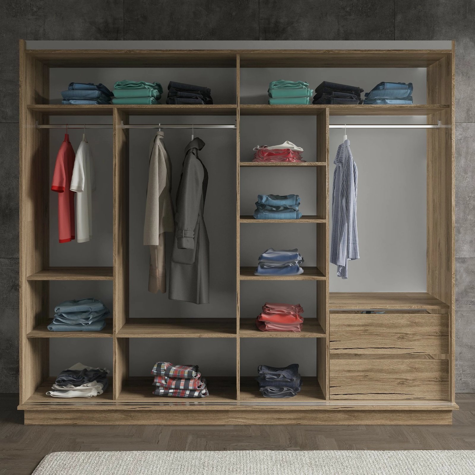 Dollap Skye Decor, ngjyrë arre, FRN-7003