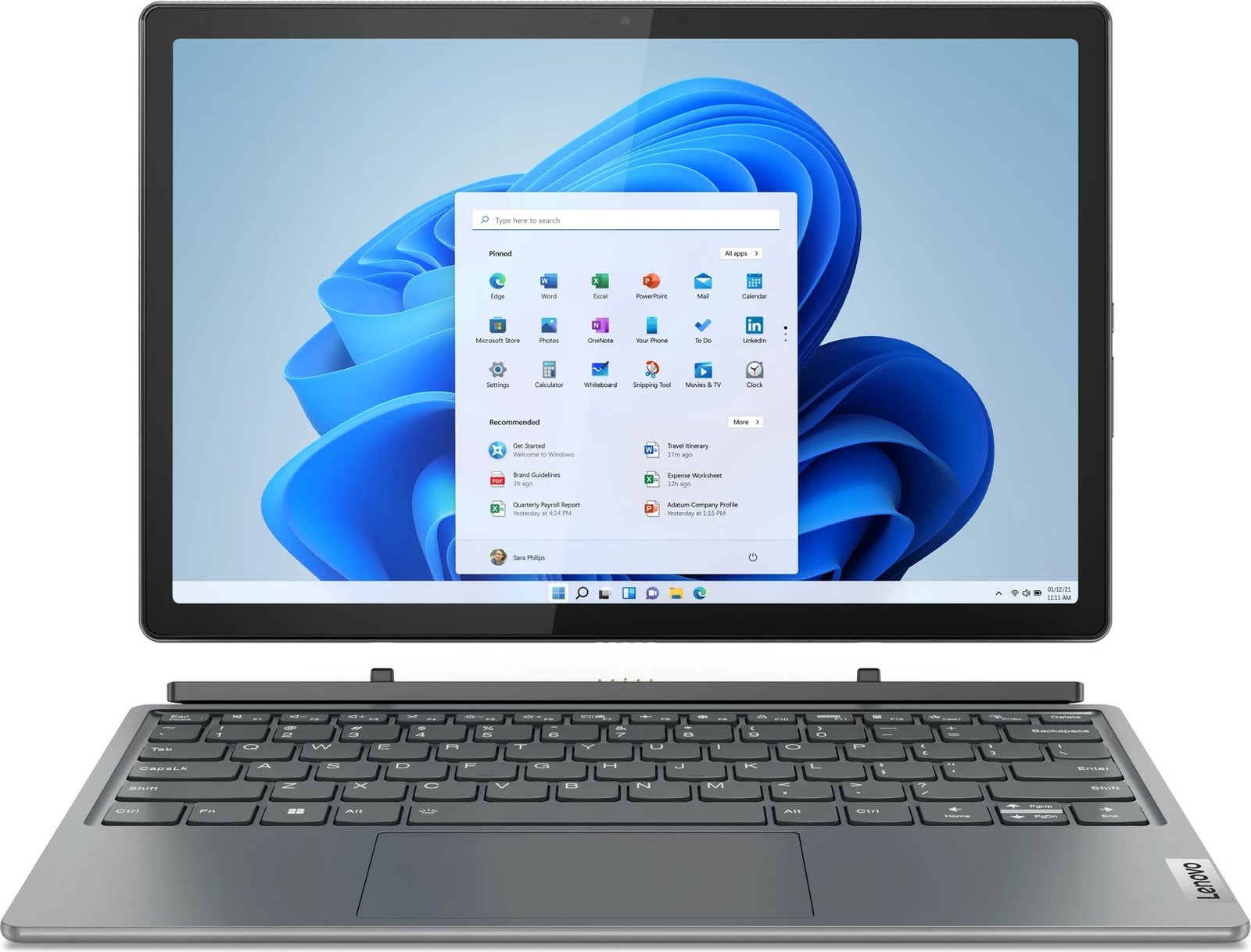 Kompjuter Lenovo IdeaPad Duet 5, Core i5, 16GB RAM, 512GB SSD, 12.4", Storm Grey
