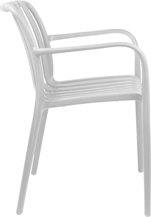 Karrige Zoi pp ngjyrë bardhë 58.5x54x80cm