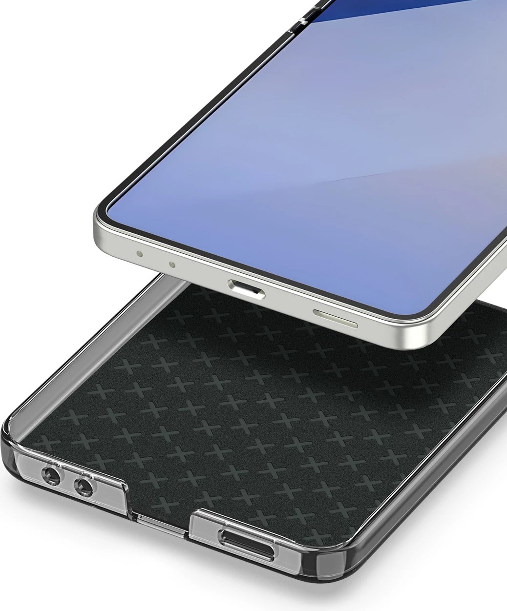 Mbështjellës Dux Ducis Stex për Samsung Galaxy Z Flip7, kornizë mbrojtëse, magnetik, PU/PC me veshje mikrofibre, i zi