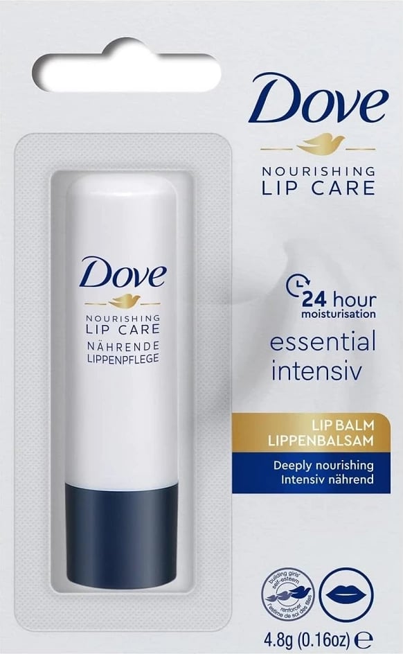 Balsam për buzë Dove Essential Nourishing për femra, 4.8g