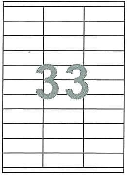 Etiketa vetëngjitëse NEXT 70x25.4mm 33/φ 100φ A4, të bardha