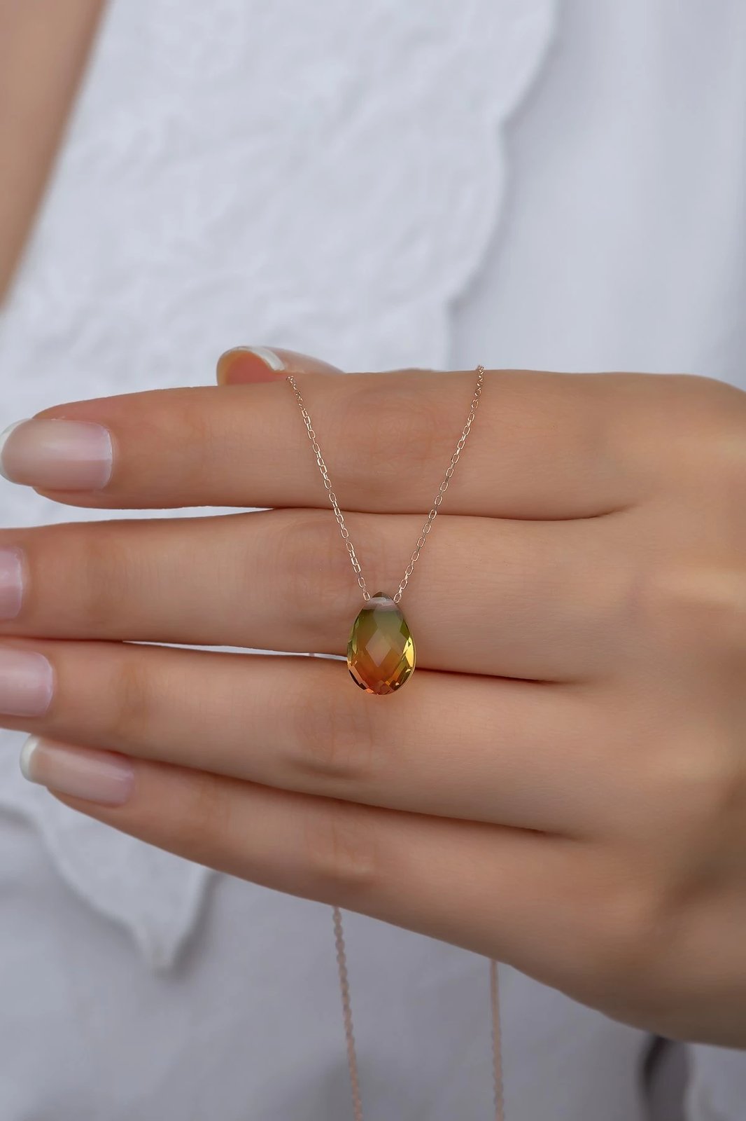 Qafore argjendi Jumeon, NRZ99311, ngjyrë rozë e artë dhe portokalli