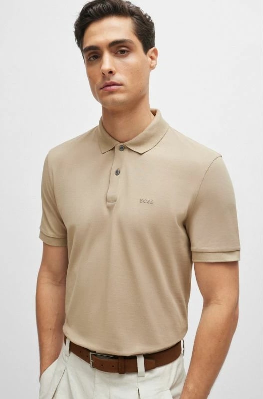 Maicë polo Boss për meshkuj, bezhë