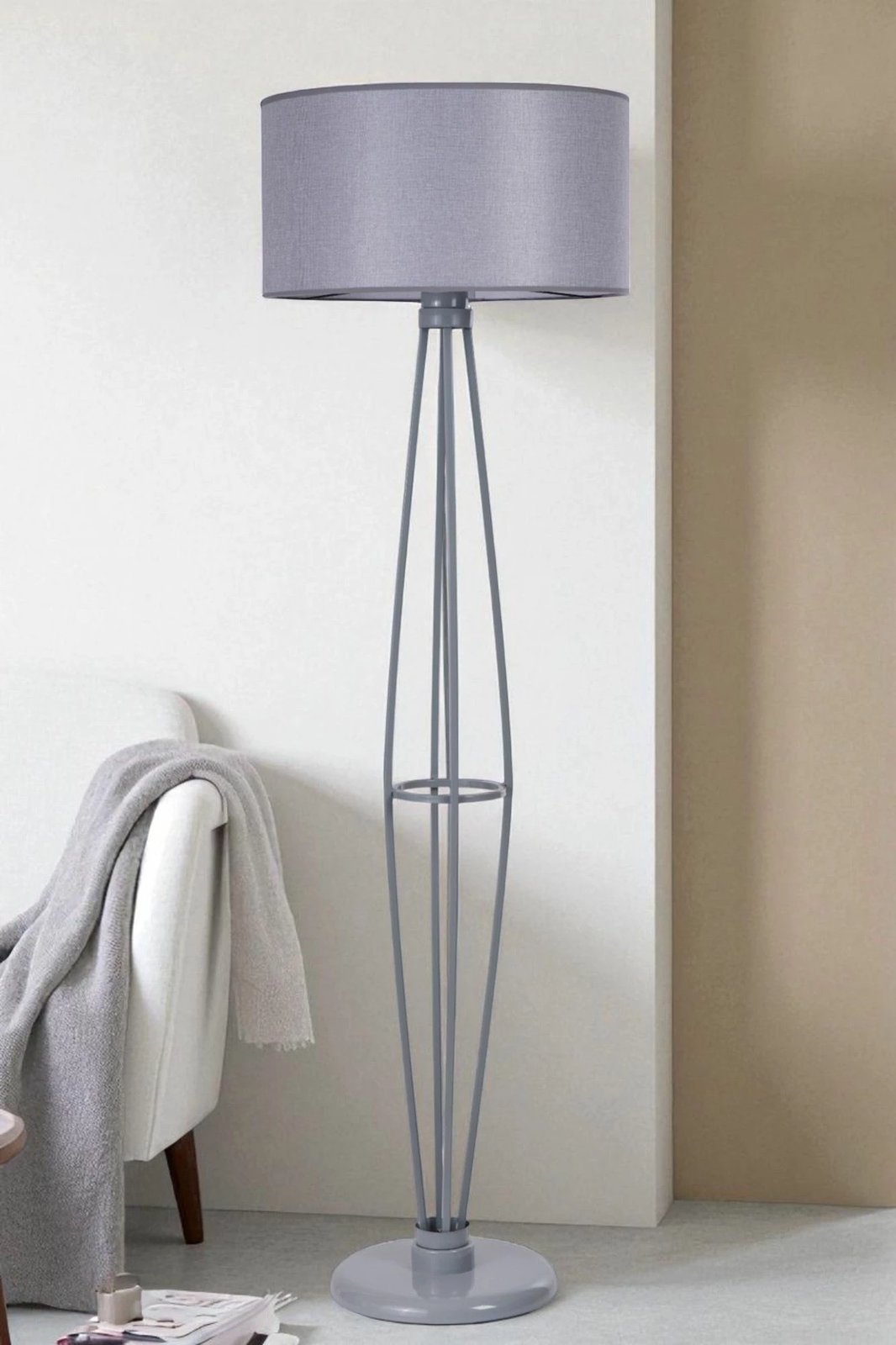 Llambë dyshemeje Opviq, 8935-6, ngjyrë gri