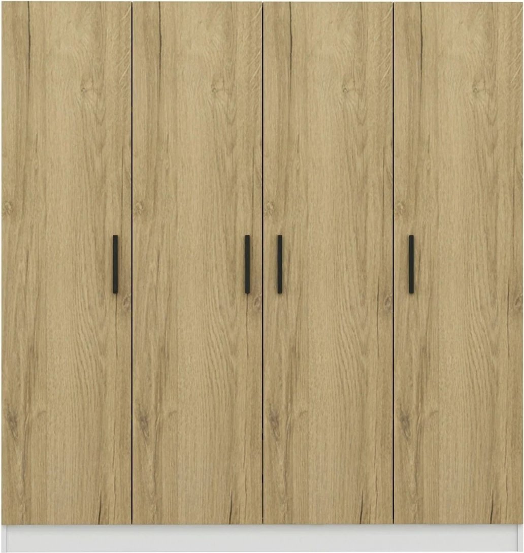 Dollap Skye Decor, ngjyrë arre dhe e bardhë, 180x190x52cm