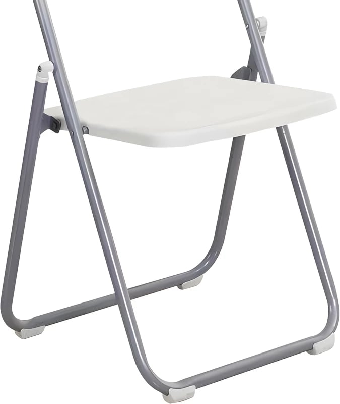 Karrige e palosshme Daxton PP bardhë-argjendtë 49x46.5x73.5cm