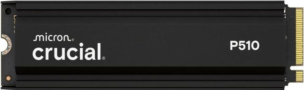 SSD Crucial P510 M.2 PCIe 5.0 NVMe 1TB me radiator, e zezë