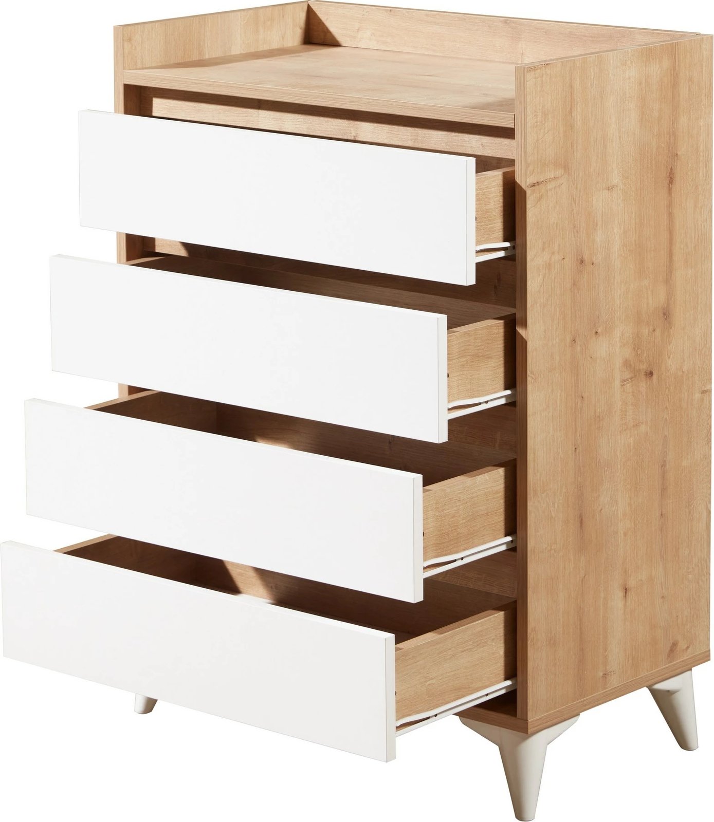 Komodë Hanah Home, Tuvalle 040, ngjyrë lisi safir dhe e bardhë