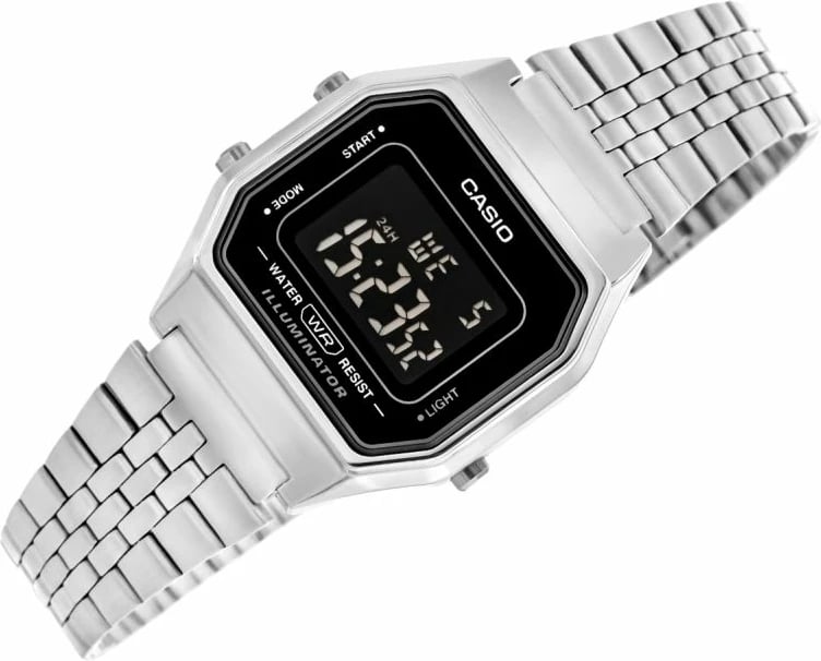 Orë dore digjitale për femra CASIO, argjend