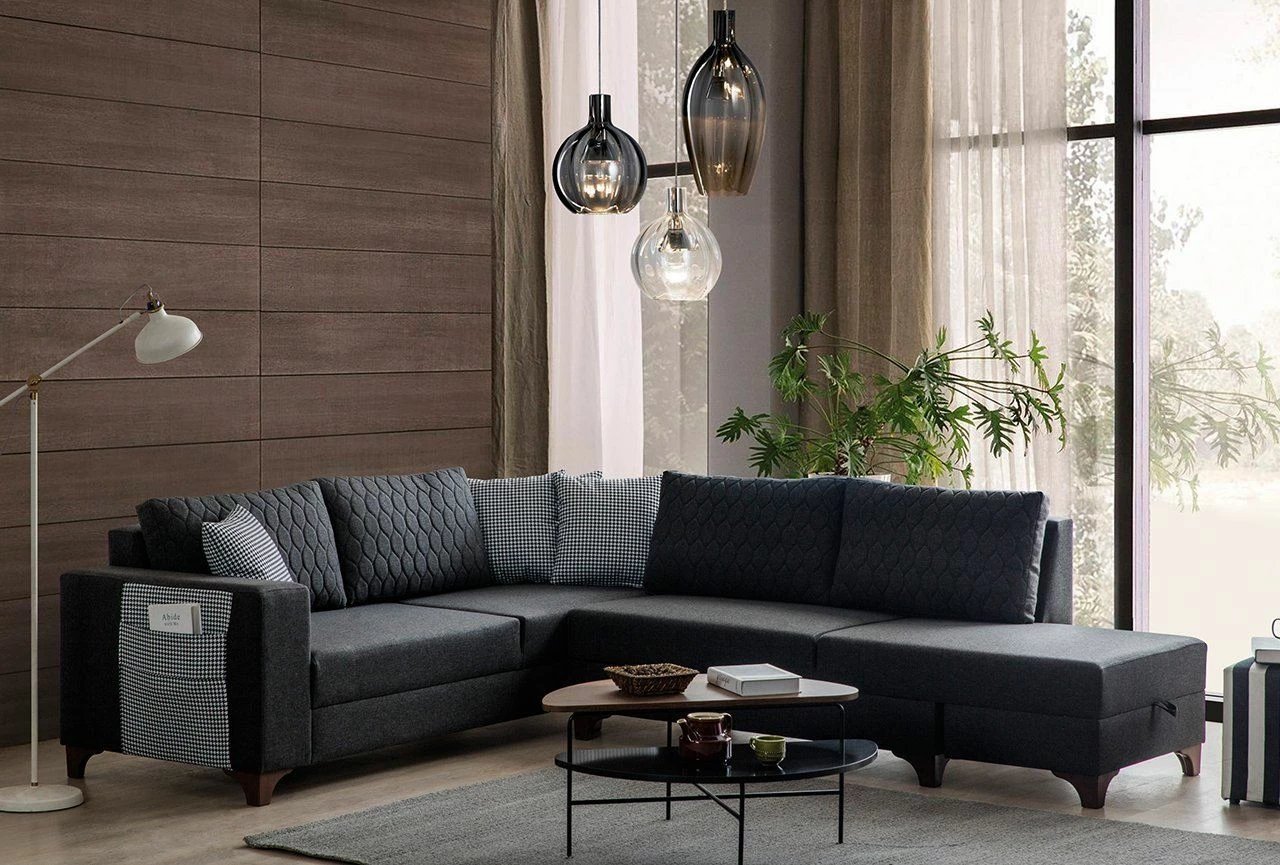 Kënd-sofë krevati Loft, anthracite, Atelier del Sofa