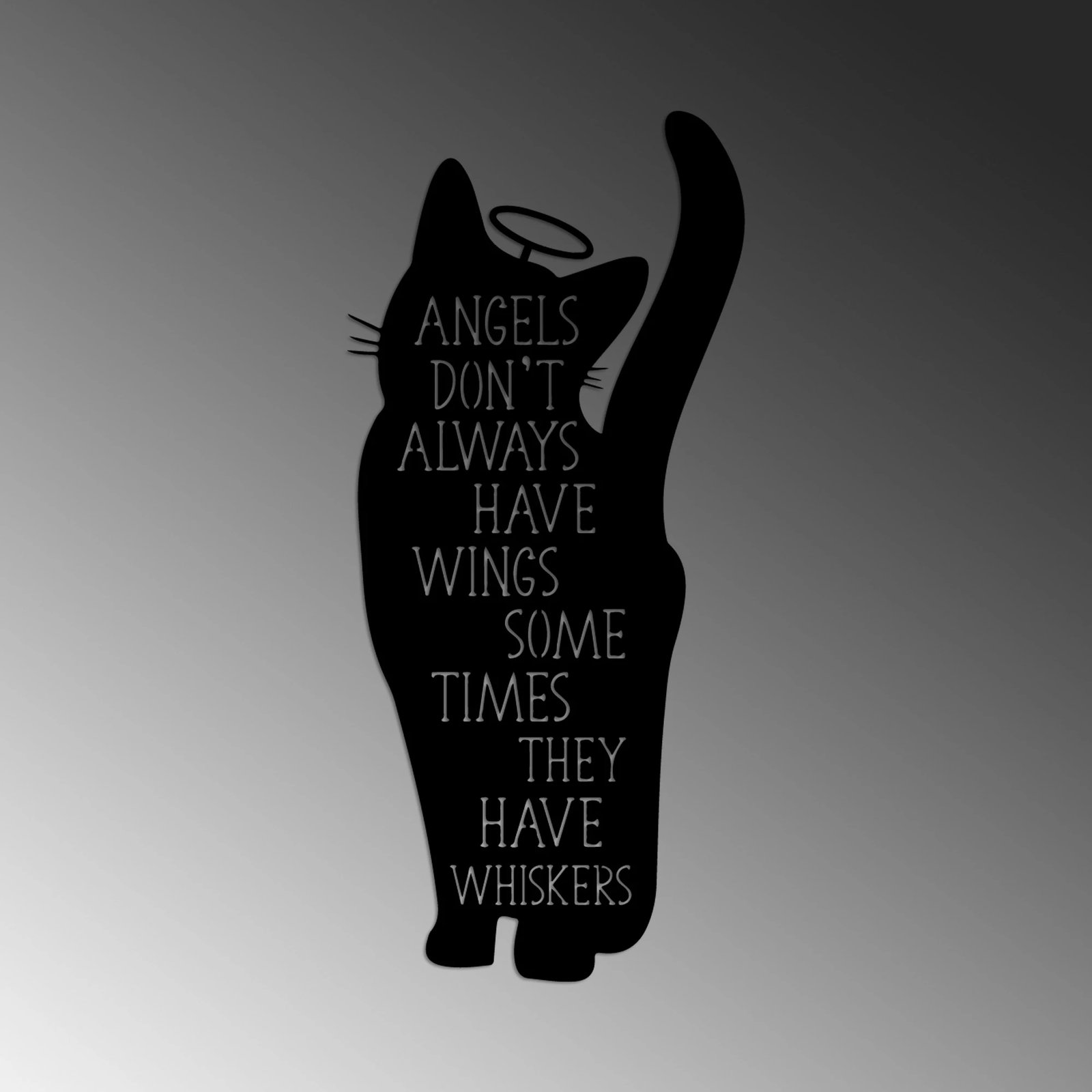 Aksesor dekorativ muri prej metali, mace, Wallity, Cat 9