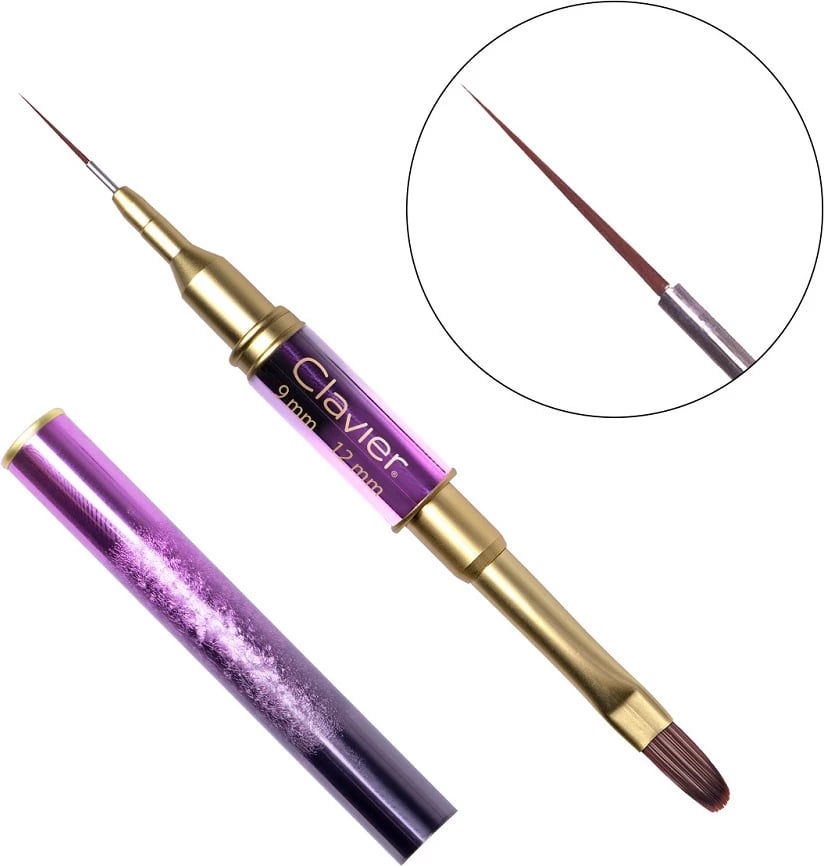 Brush për dekorim dhe xhel Clavier 2-në-1 #11 për femra, 1 copë