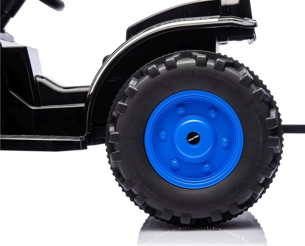 Traktor elektrik me rimorkio, Milly Mally Farmer, 12V 7Ah 2x35W, shpejtësi 3-5 km/h, telekomandë, blu