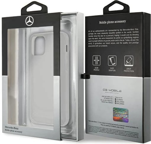 Mbështjellës Mercedes MEHCP12SARCT për iPhone 12 mini 5.4", Transparent