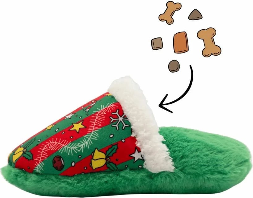 Lodra pelushi për qen, Paws & Whiskers, Havhav 1011, jeshile dhe e kuqe