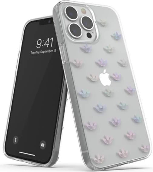 Mbështjellës Adidas OR SnapCase ENTRY për iPhone 13 Pro Max 6.7", shumëngjyrësh, transparent